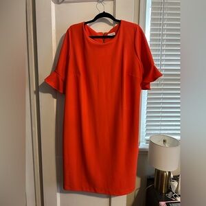 Calvin Klein Orange Work Dress